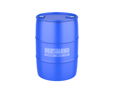 a blue barrel that says heartland energy group ltd