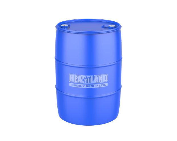 a blue barrel that says heartland energy group ltd