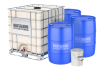 three blue barrels with the word heartland on them